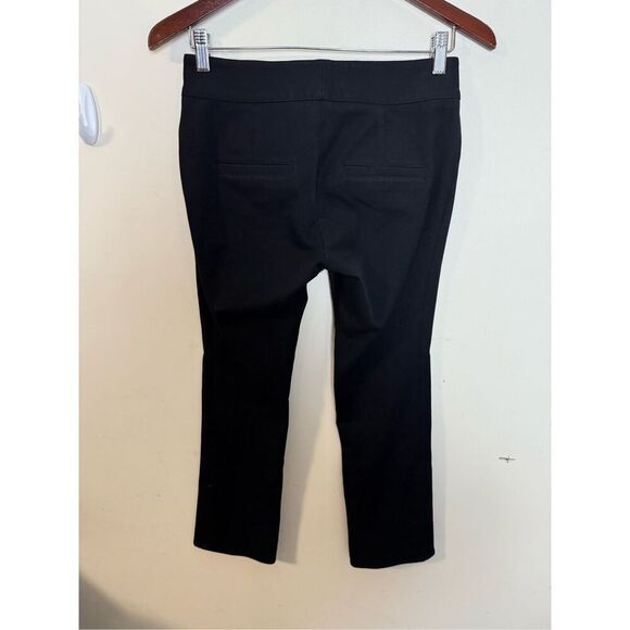 Veronica Beard 2 Black Metro Cropped Kick Flare Trouser Pants Faux Zip Pockets - Picture 2 of 3